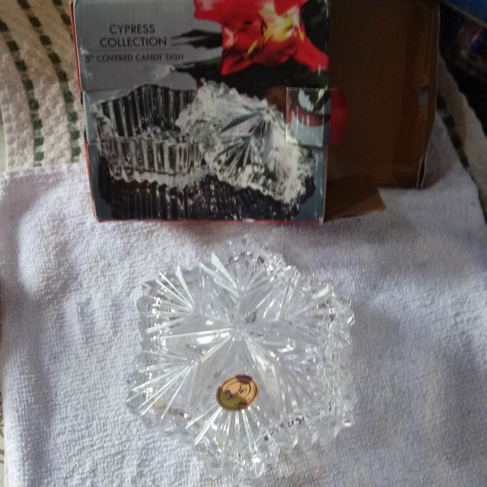 Cypress Collection covered candy dish